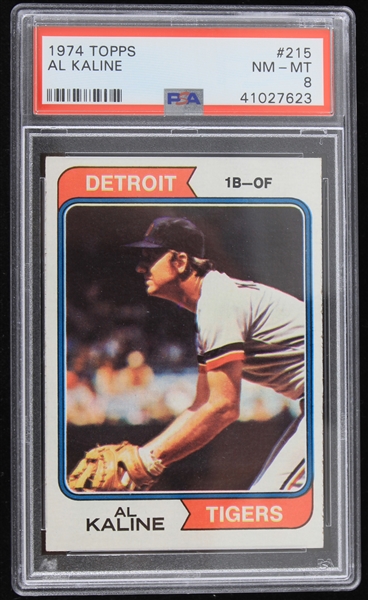 1974 Al Kaline Detroit Tigers Topps Trading Card #215 (NM-MT 8)