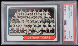 1974 Detroit Tigers Team Topps Trading Card #94 (NM-MT 8)