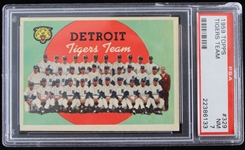 1959 Detroit Tigers Team Topps Trading Card #329 (NM-7)
