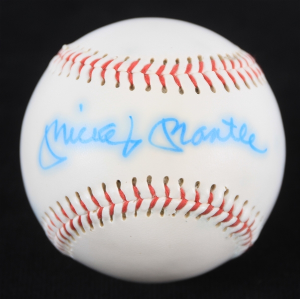 1990s Mickey Mantle New York Yankees Signed Baseball (JSA)