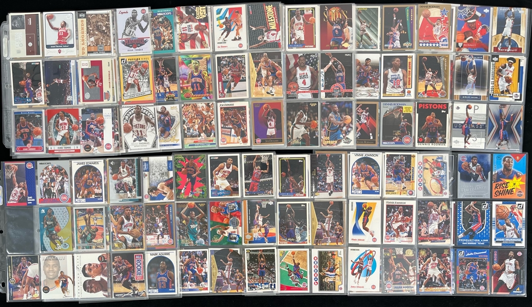 1990s-2010s Detroit Pistons Basketball Trading Card Collection - Lot of 450+