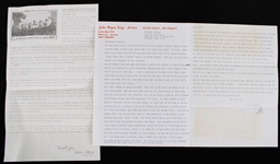 1992 John Wayne Gacy Signed Correspondence + Photocopied Prison Art Sheet (JSA)