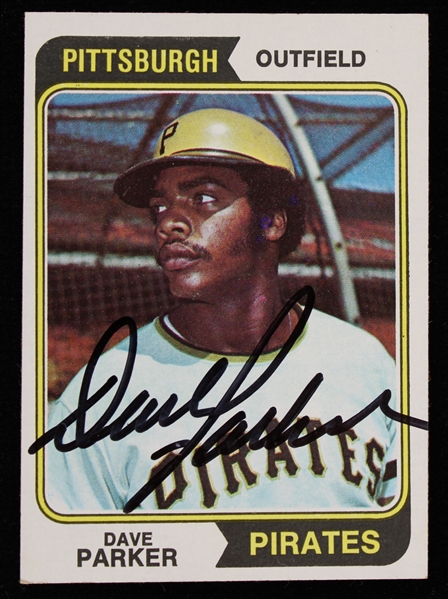 1974 Dave Parker Pittsburgh Pirates Autographed Topps Trading Card #252 (JSA)