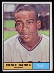 1961 Ernie Banks Chicago Cubs Topps Trading Card #350