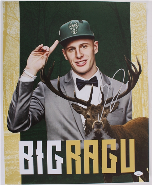 2018-21 Donte DiVincenzo Milwaukee Bucks Signed 16" x 20" Big Ragu Photo Collage *JSA*