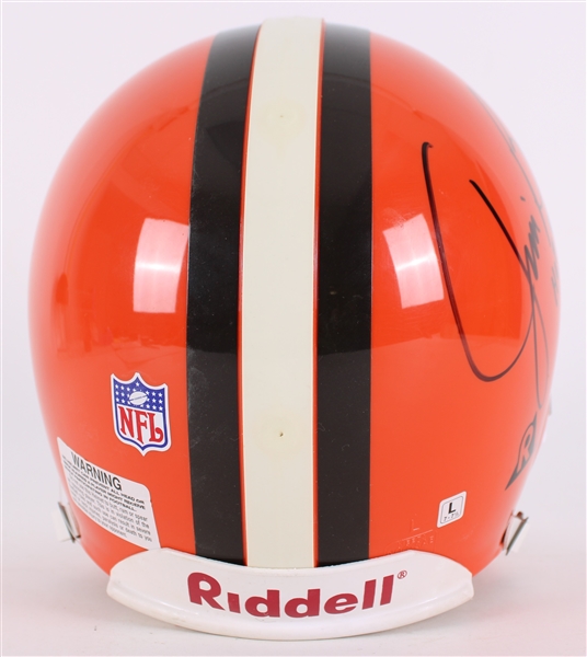 Lot Detail - 2000's Jim Brown Cleveland Browns Signed Full Size Riddell ...