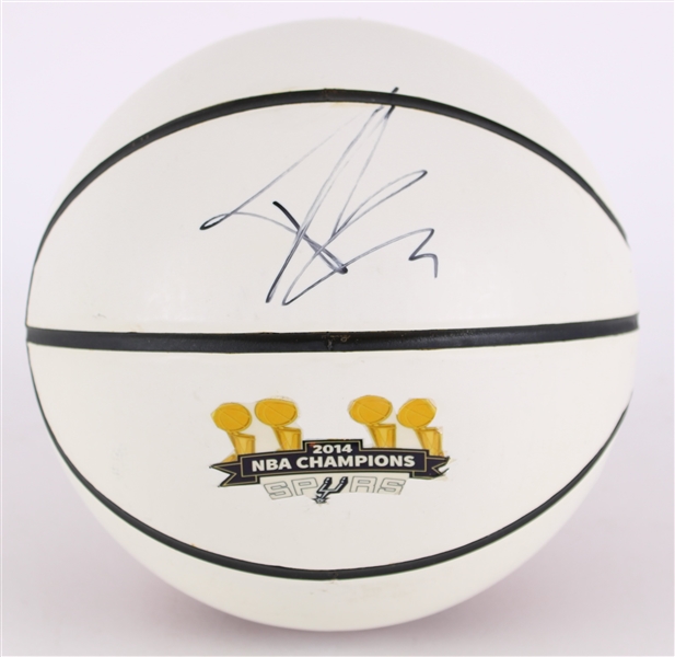 2014 Tony Parker San Antonio Spurs Signed NBA Champions Signature Series Basketball *JSA*