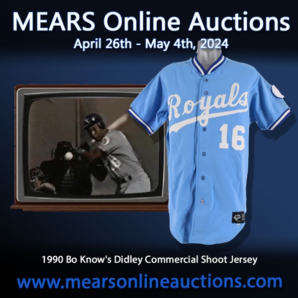 1990 Bo Jackson Kansas City Royals "Bo Knows Didley" Commercial Shoot Worn Jersey (MEARS LOA)