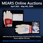 1984 Pete Rose Montreal Expos Autographed Game Worn Batting Glove and Postcard (JSA) "4,000 Hit Season"