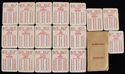 1961-63 Los Angeles Angels APBA Baseball Cards (Lot of 18)
