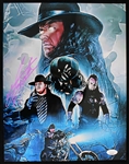 1990- The Undertaker Autographed 11"x14" Print *JSA*