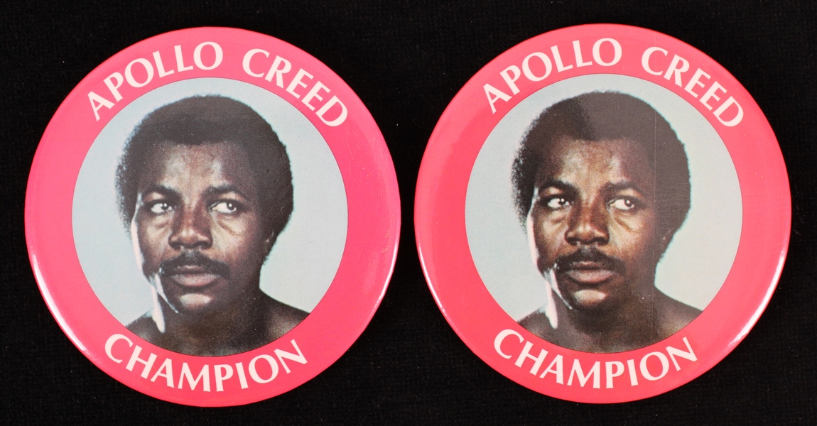 1979 Apollo Creed Champion 4" Pinback from Making of Rocky II "Type was Screen Used in the Movie"