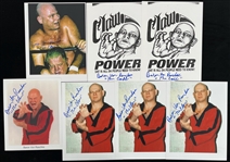 2000s Baron Von Raschke Legendary Wrestling Champion Signed 8.5" x 11" Photos - Lot of 7