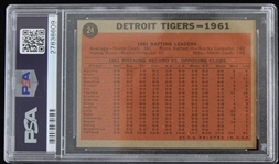 1962 Detroit Tigers Team Topps Trading Card #24 (NM 7)