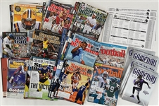 1960's-2000's Baseball Football Memorabilia Collection - Lot of 150+ w/ Sicks Stadium Seattle Pilots Postcards, Topps70 Baseball Trading Cards, SI Magazines, Rodgers Ties Favre Programs/Inserts & More