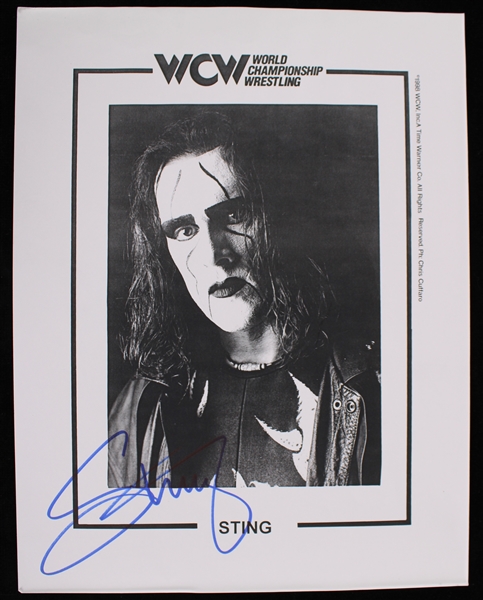 1998 Sting WCW Champion Wrestler Signed 8" x 10" Photo (JSA)