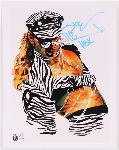 2000s Shawn Michaels WWF Champion Signed 11" x 14" Art Print (JSA)
