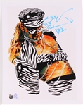 2000s Shawn Michaels WWF Champion Signed 11" x 14" Art Print (JSA)