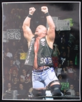 2000s Steve Austin WWF Champion Wrestler 16" x 20" Photo (JSA)