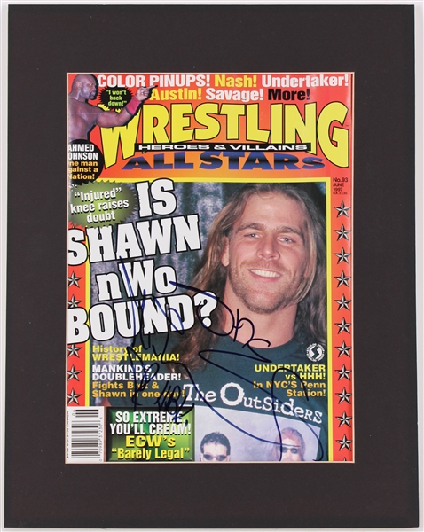 1997 Shawn Michaels WWF Champion Wrestler Signed 11" x 14" Matted Wrestling Magazine (JSA)
