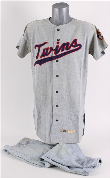 1971 Danny Thompson Minnesota Twins Game Worn Road Uniform (MEARS LOA)