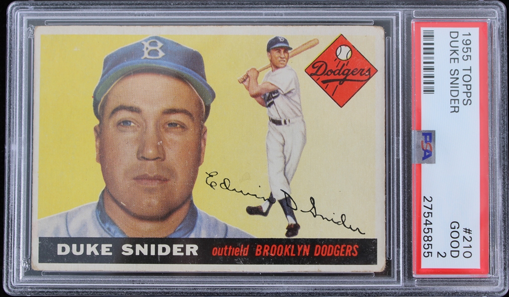 Lot Detail - 1955 Duke Snider Brooklyn Dodgers Topps #210 (Good 2)