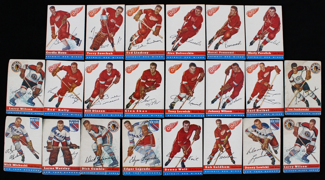 Lot Detail - 1954 Gordie Howe, Ted Lindsay, Earl Reibel & more Topps ...