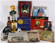 1940s-2000s Baseball, Football, Basketball Memorabilia (Lot of 70+)