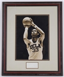 1966-1969 Lew Alcindor UCLA Signed 19x23 Framed Photo (JSA)