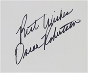 1995 Oscar Robertson Milwaukee Bucks Signed 15x23 Print (JSA)