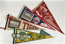 1961-2004 MLB Pennants w/ Detroit Tigers, MN Twins & more (Lot of 5)