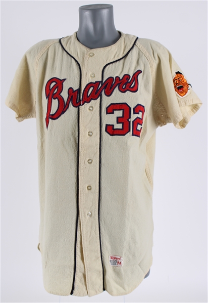 1967 Glen Clark / George Stone Atlanta Braves Game Worn Home Jersey (MEARS LOA)