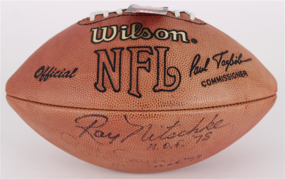 2000s Ray Nitschke Gale Sayers Dual Signed ONFL Tagliabue Football (JSA)