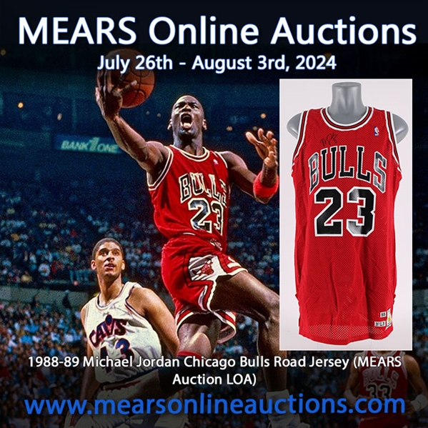 1988-89 Michael Jordan Chicago Bulls Road Jersey (MEARS LOA)