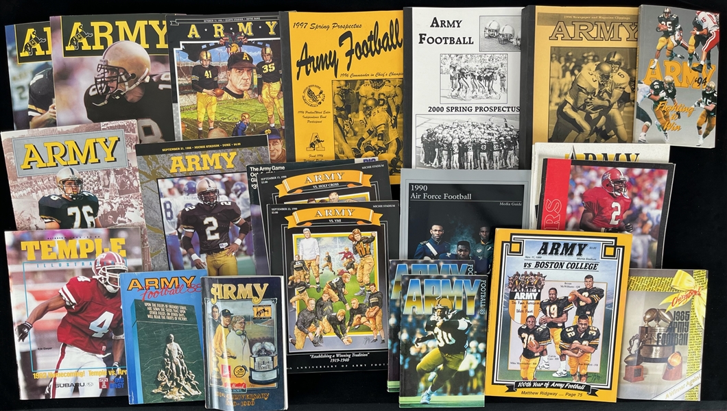 1980s-1990s U.S. Army Football Media Guides, Programs, Newspapers & more (Lot of 100+)