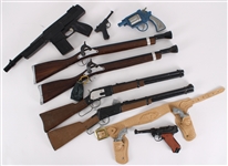 1950s-80s Vintage Toy Gun Collection - Lot of 9 w/ Muzzle Loaders, Rifles, Tommy Gun, Pistols & More