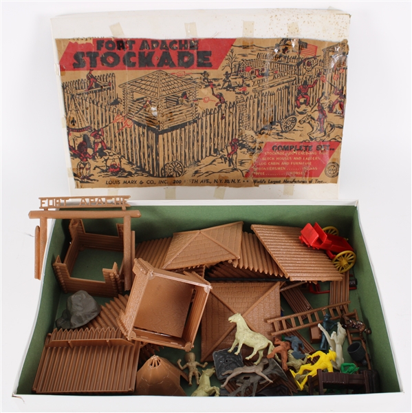 1950s Fort Apache Stockade Play Set by Louis Marx & Company