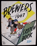 1947 Jim Pendleton Ray Fletcher Al Dark and More Milwaukee Brewers Signed Sketch Book (JSA)