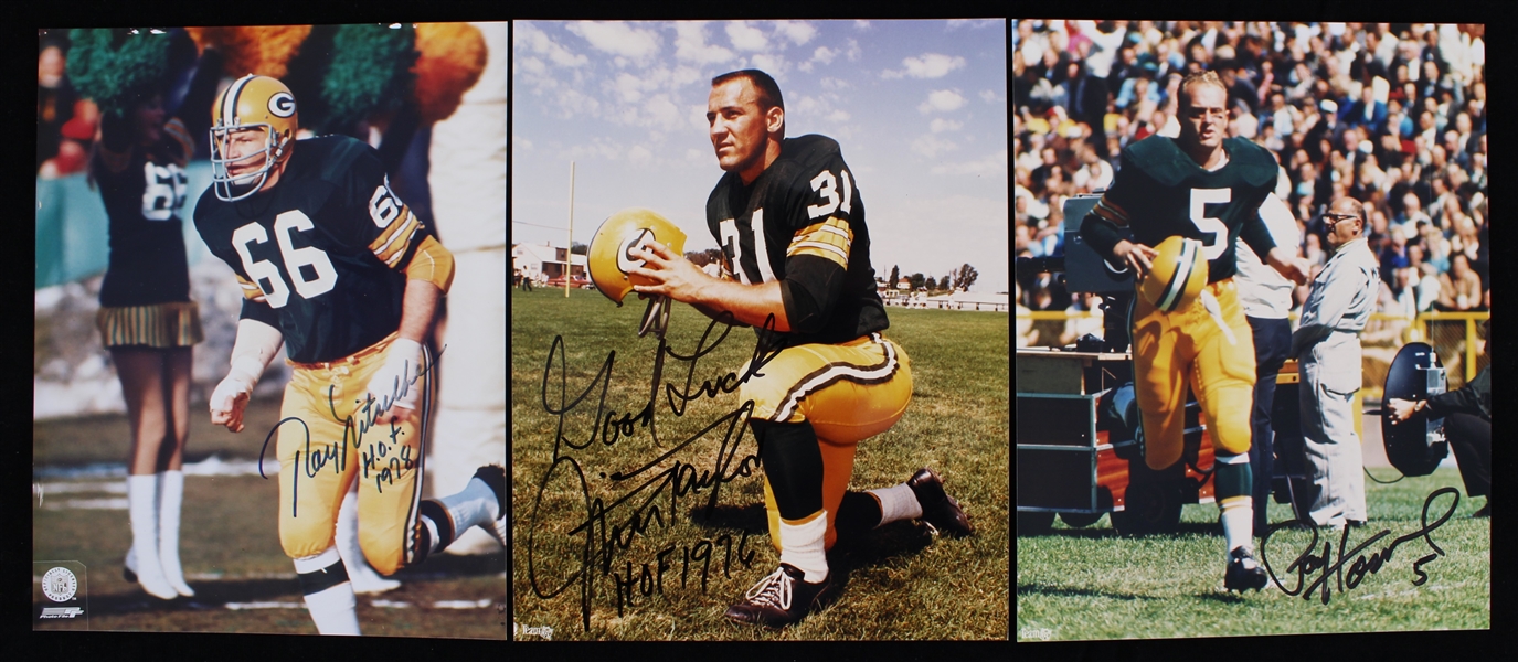 1958-66 Ray Nitschke, Jim Taylor, and Paul Hornung Green Bay Packers Signed 8x10 Photos (Lot of 3)(JSA)