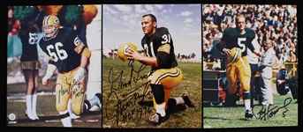 1958-66 Ray Nitschke, Jim Taylor, and Paul Hornung Green Bay Packers Signed 8x10 Photos (Lot of 3)(JSA)