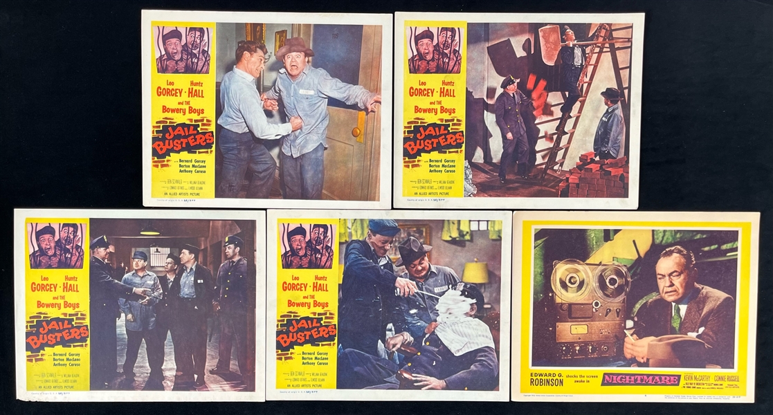 1955-56 Jailbusters and Nightmare 11"x14" Movie Posters (Lot of 5)