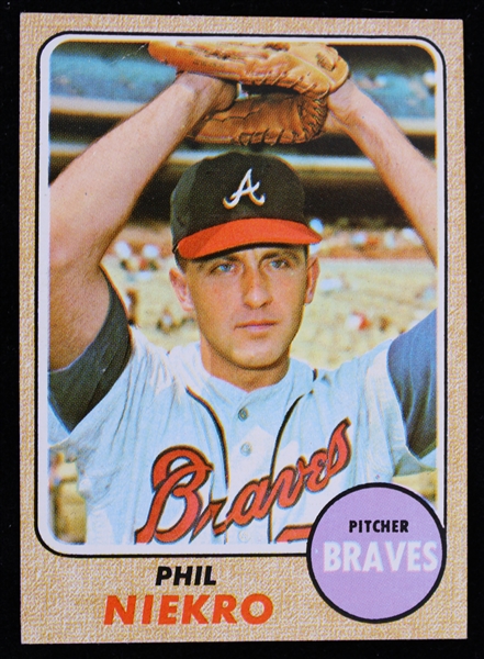 1968 Phil Niekro Atlanta Braves Topps Trading Card #257