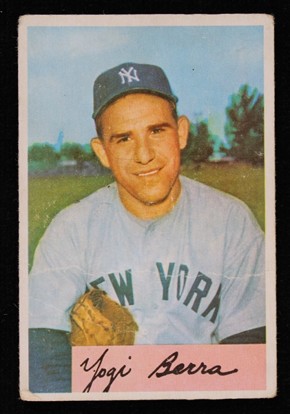 1954 Yogi Berra NY Yankees Bowman #161 Trading Card (VG-EX)