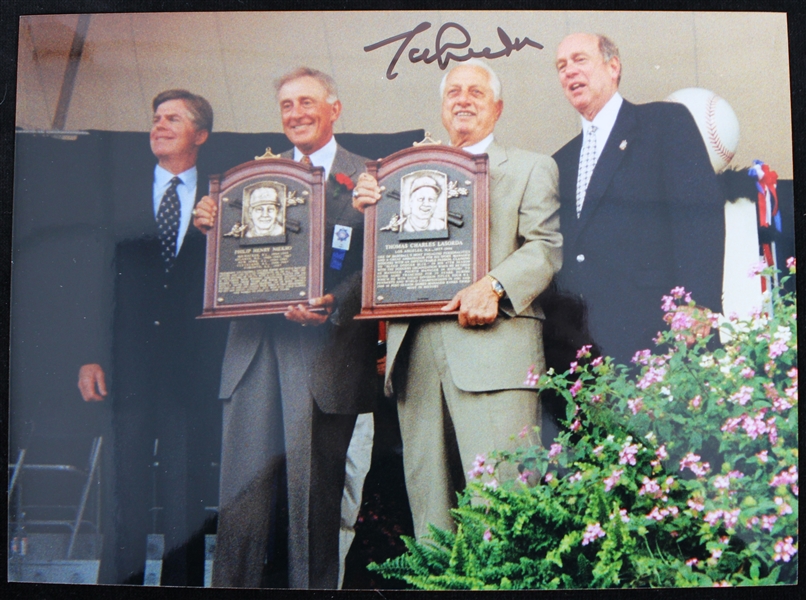 1997 Tommy LaSorda (d.2021) Los Angeles Dodgers Signed Hall of Fame 8x10  Photo (JSA)