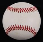 1993-94 Manny Ramirez Cleveland Indians Signed OAL Brown Baseball (JSA)