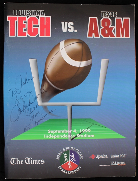 1999 John David Crow Texas A&M Signed Game Program (JSA)