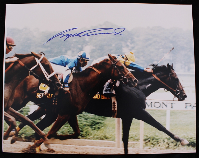 1980s Angel Cordero US Racing Hall of Fame Signed 11x14 Photo (JSA)