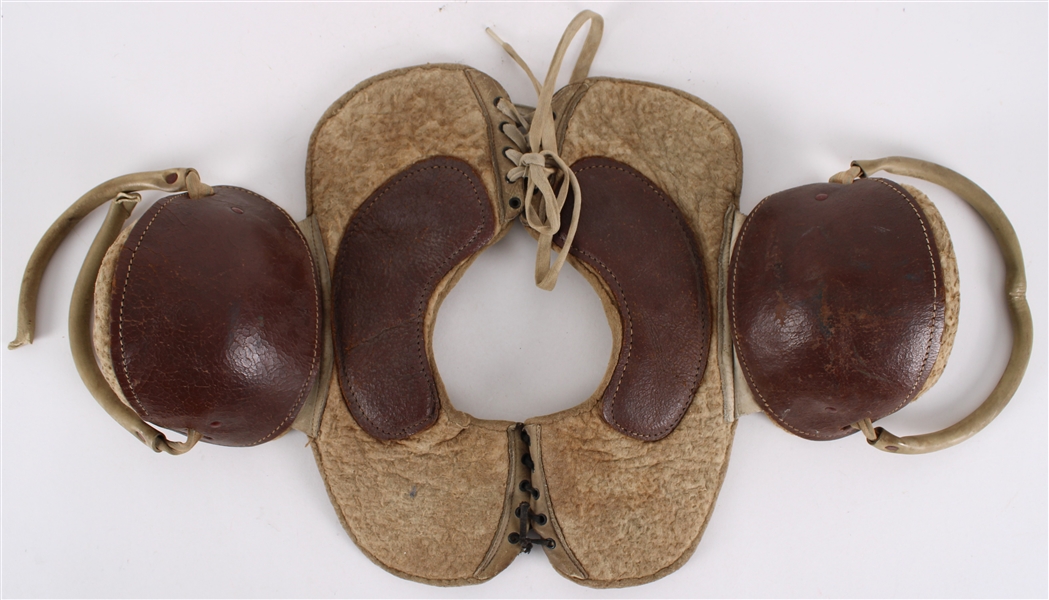 1930s Early Football Game Worn Shoulder Pads w/ Asbestos Padding (MEARS LOA)