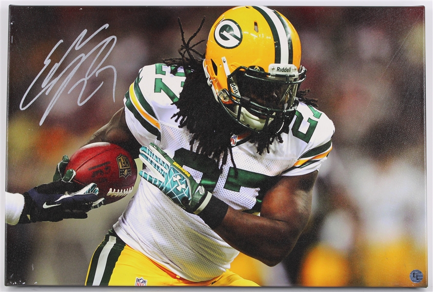 2013-16 Eddie Lacy Green Bay Packers Signed 16" x 23" Canvas Print (JSA)