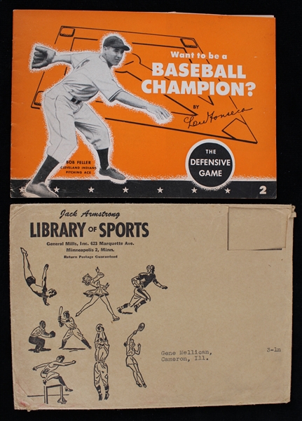 1946 General Mills Want To Be A Baseball Champion by Lew Fonseca Booklet with Envelope (Lot of 2)